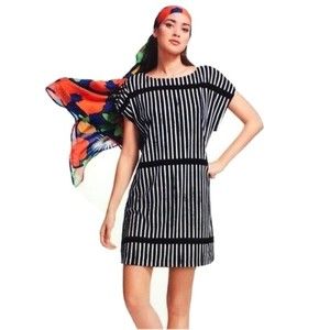 Marimekko for Target Terrycloth Dress Women Size Small Black White Side Slit